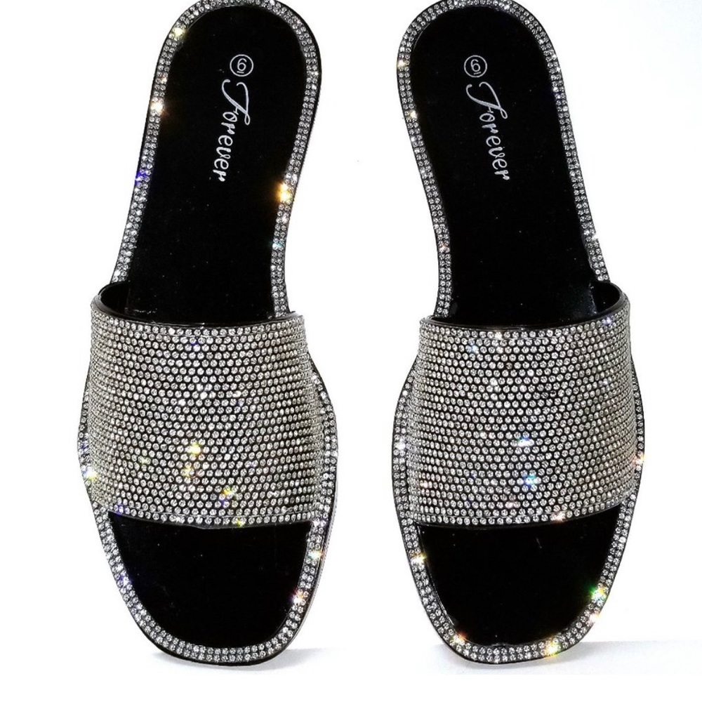 Black sparkly Sandals